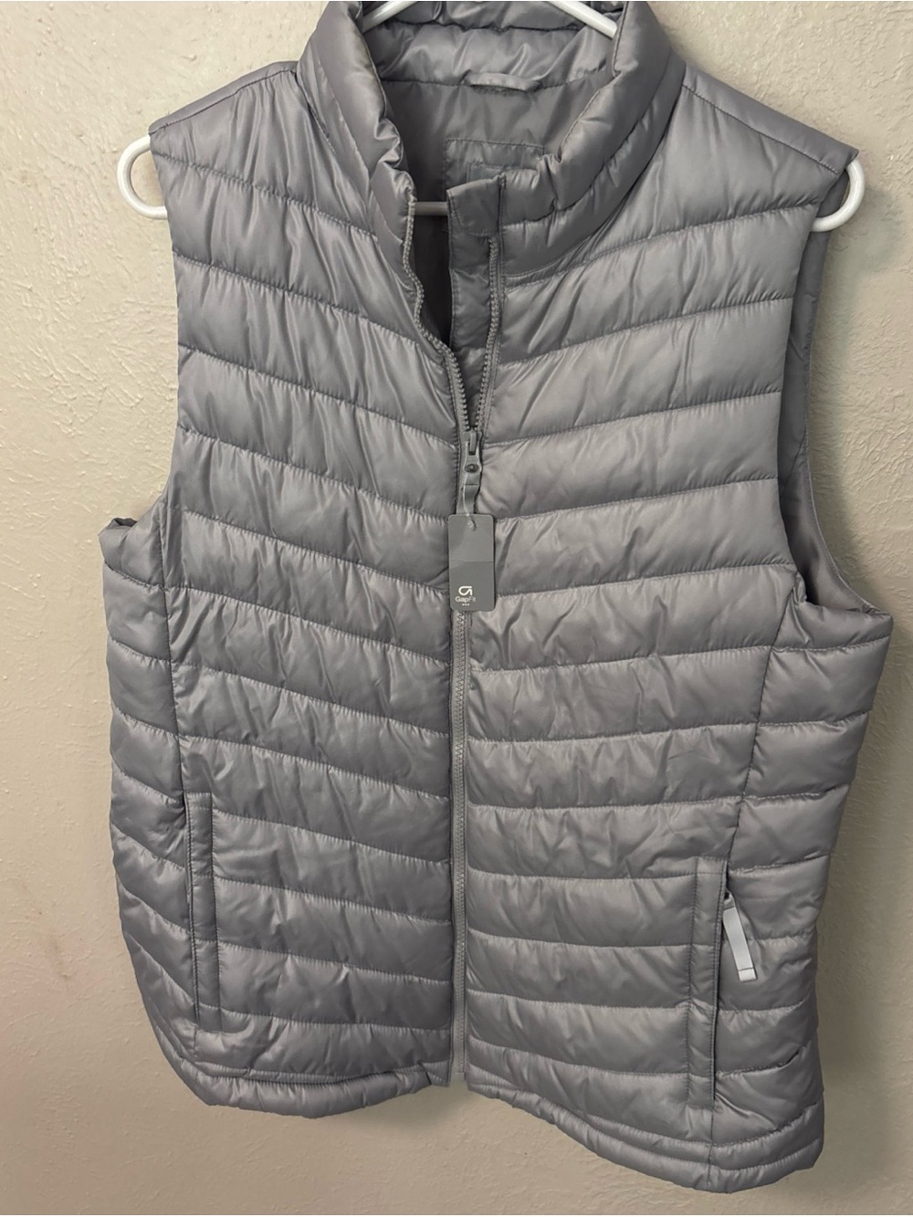 GAP Light Gray Quilted Puffer Vest